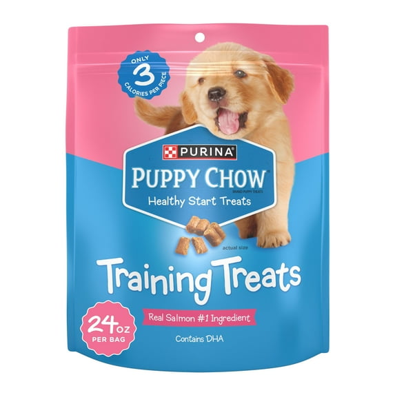 Purina Puppy Chow Dog Training Treats, Healthy Start with Real Salmon, 24 oz Pouch