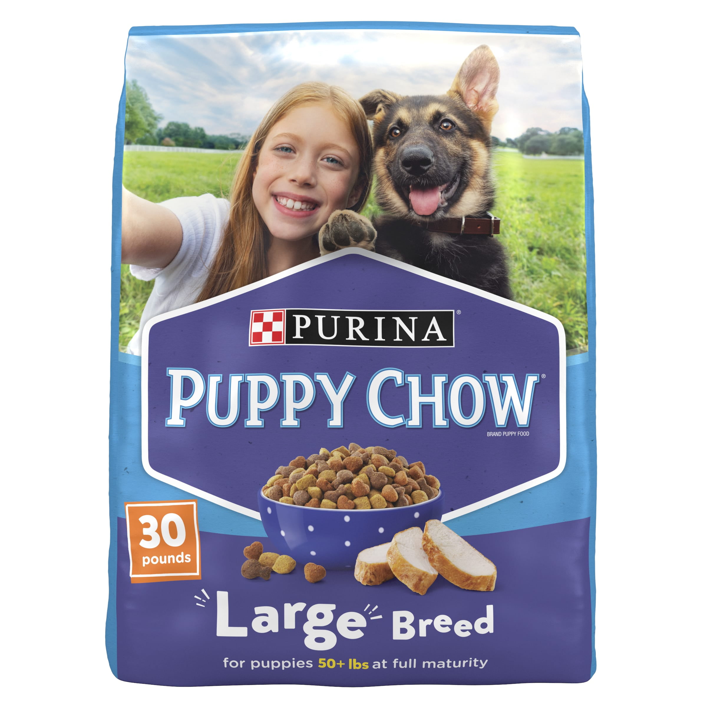 Purina Puppy Chow Dry Dog Food for Large Breeds, High Protein Growth with Chicken, 30 lb Bag
