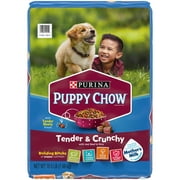 Purina Puppy Chow High Protein Real Beef Gravy Dry Dog Food, 16.5 lb Bag