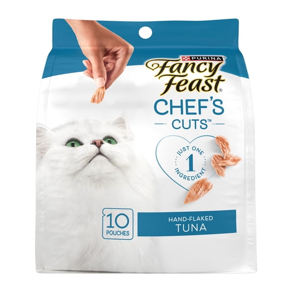 Purina Fancy Feast Chefs Cuts Real Hand-Flaked Tuna Natural Soft Cat Treats, 1.06 oz.
