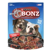 Purina T-Bonz Dog Treats with Porterhouse Flavor & Real Beef Chews, 28 oz Pouch