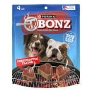 Purina T-Bonz Dog Treats with Porterhouse Flavor & Real Beef Chews, 4 oz Pouch