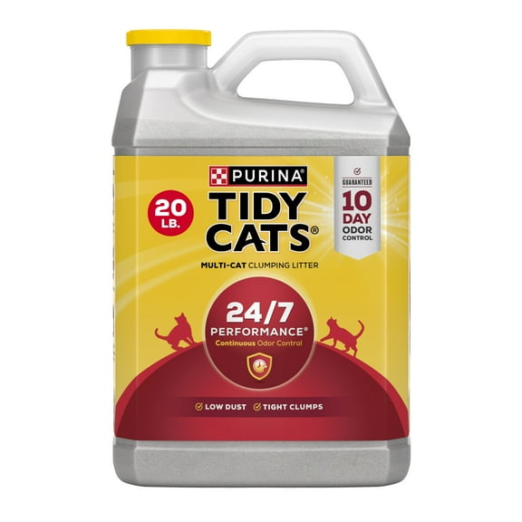 Purina Tidy Cats 24/7 Performance Clumping Cat Litter, Clean Linen Scent, 20 lb Jug