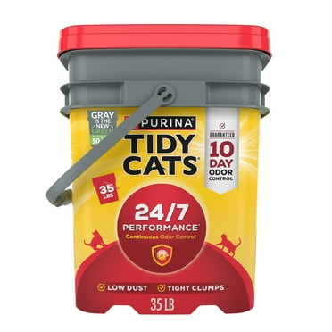 Purina Tidy Cats 24/7 Clumping Cat Litter, Low Dust, Deodorizing, 35 lb. Pail