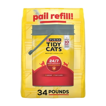 Purina Tidy Cats 24/7 Performance Clumping Cat Litter Odor Control Refill for 35lb Pail, 34lb Bag