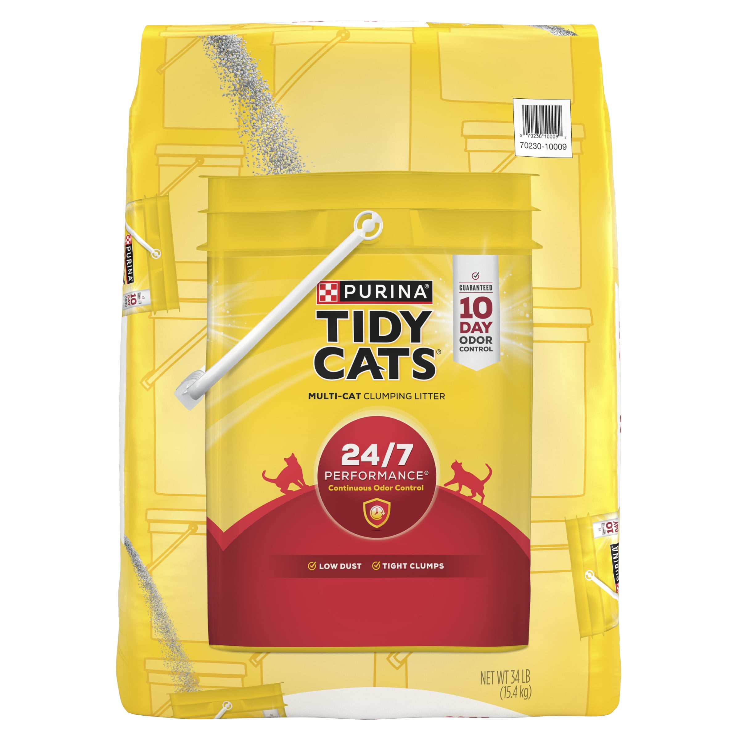 Purina Tidy Cats 24/7 Performance Clumping Cat Litter Pail, 34 Pound