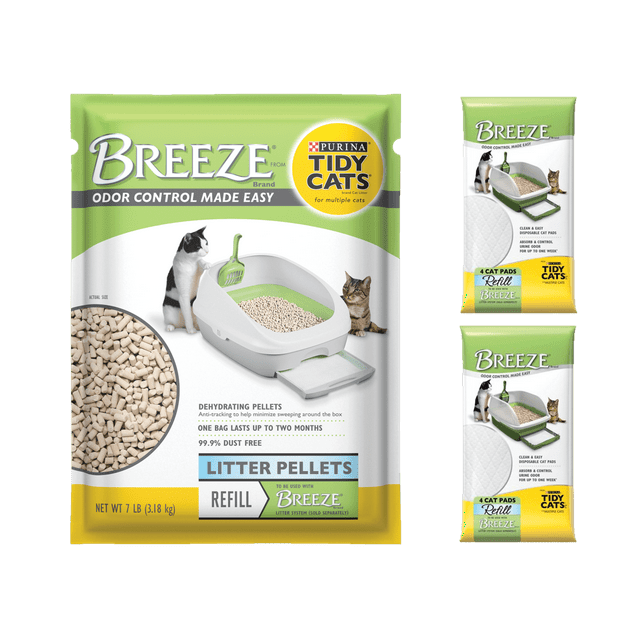 Purina Tidy Cats Breeze Litter System Cat Refill Bundle, 7.91 lb. Box