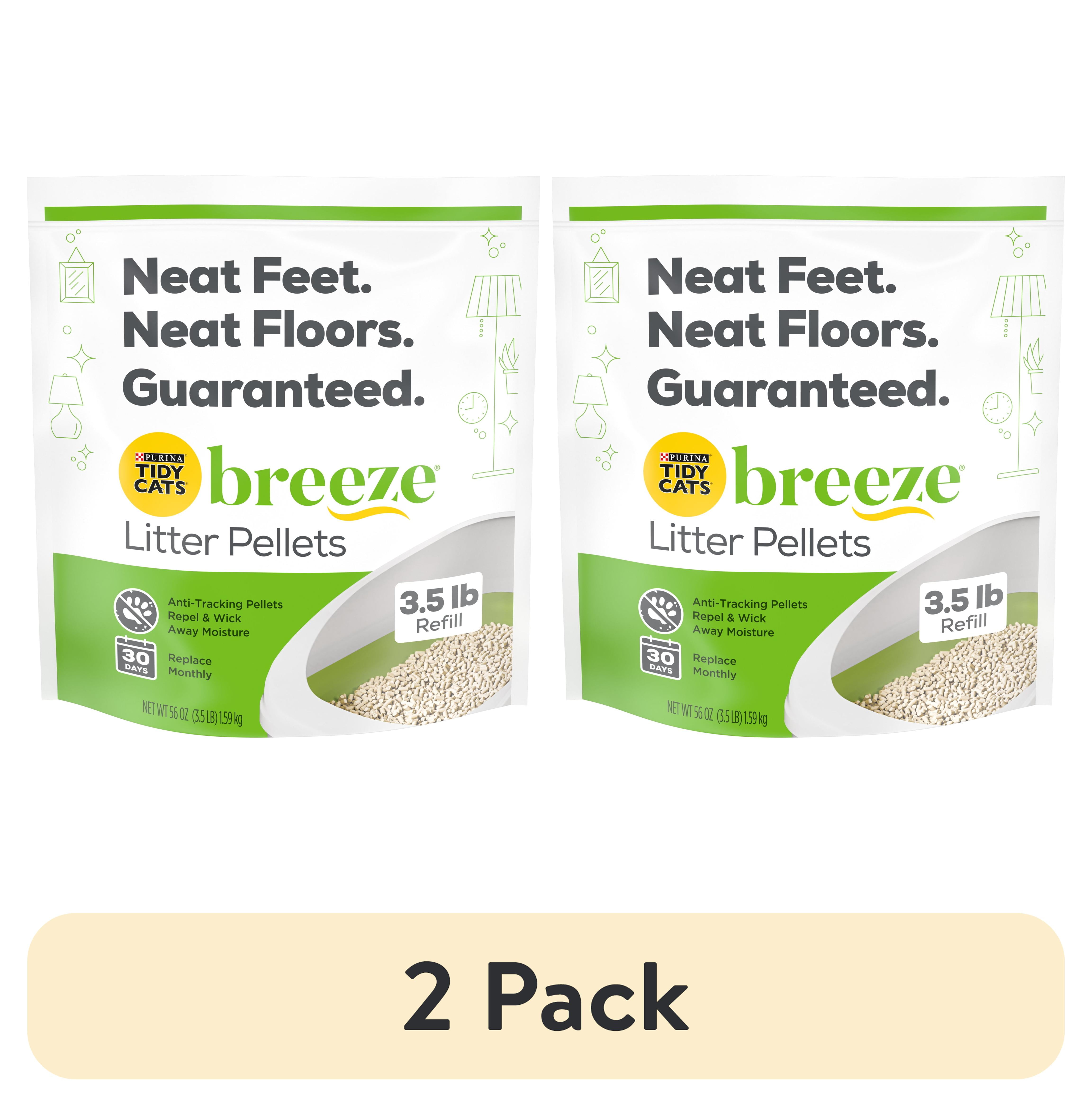 (2 pack) Purina Tidy Cats Breeze Non Clumping Cat Litter Pellets, Low
