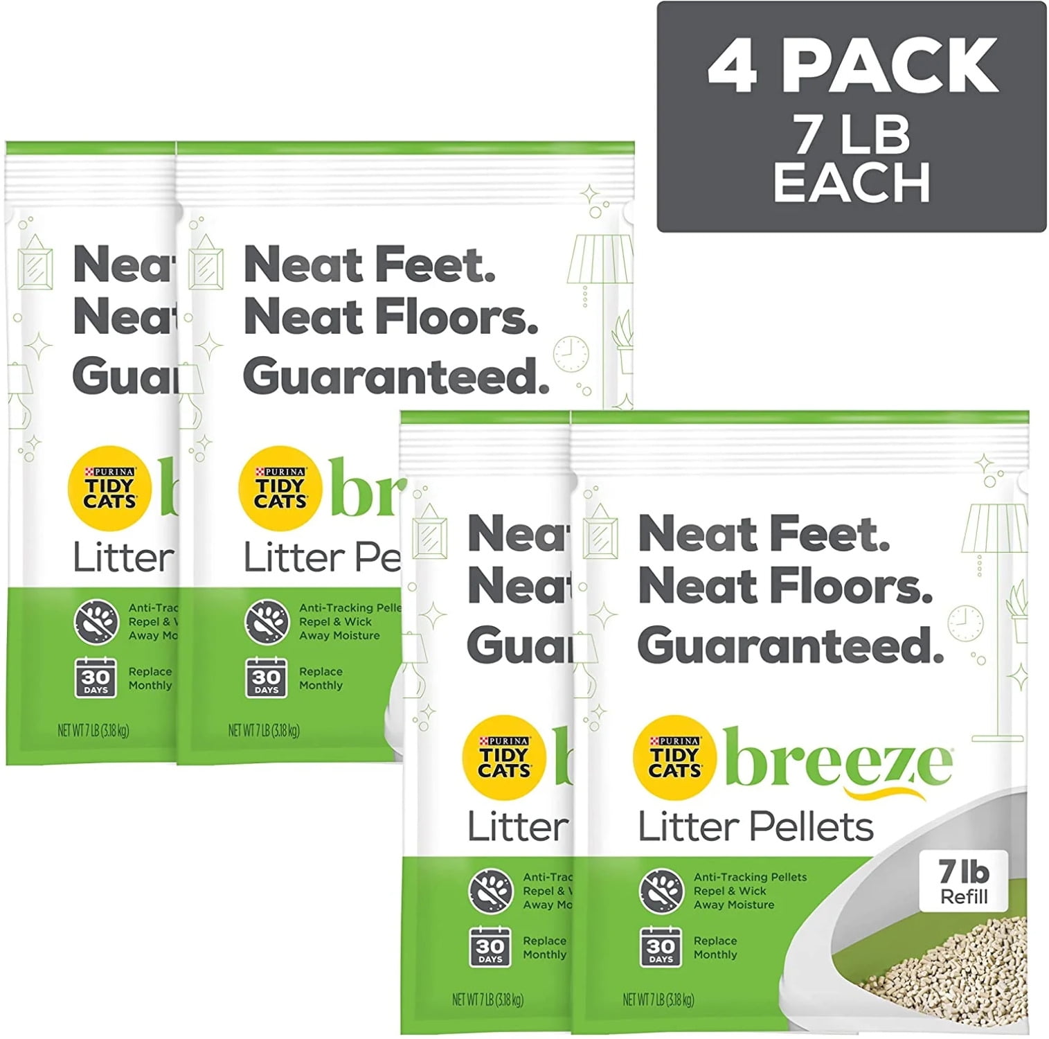 Purina Tidy Cats Breeze Refill, 99.9 DustFree Odor Control Cat Litter