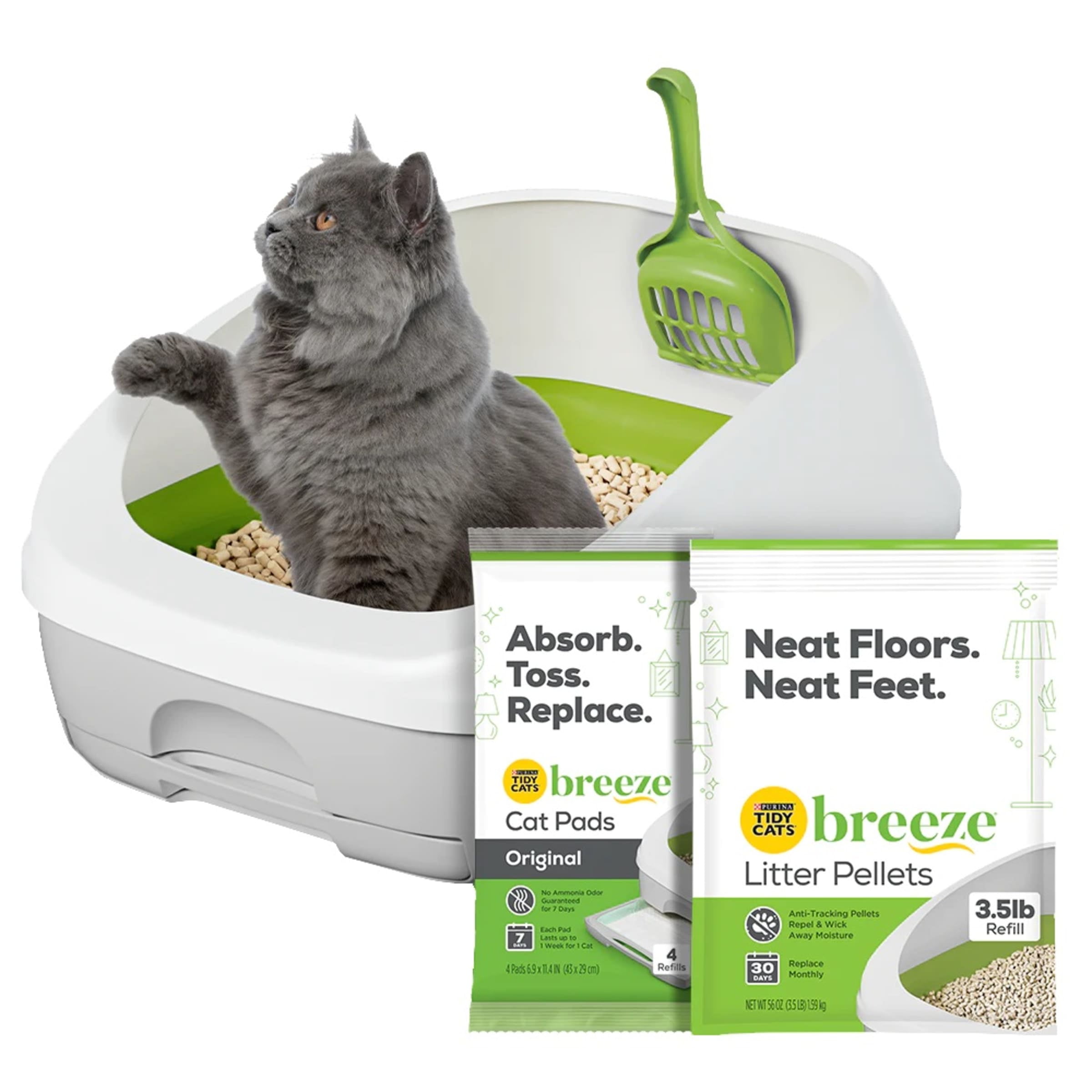 Purina Tidy Cats Breeze Starter Kit Cat Litter Box Made Easy Kitty