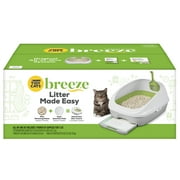 Purina Tidy Cats Breeze Cat Litter Box Starter Kit, Absorbent Pads, & Pellets, Low Dust, 1 Kit