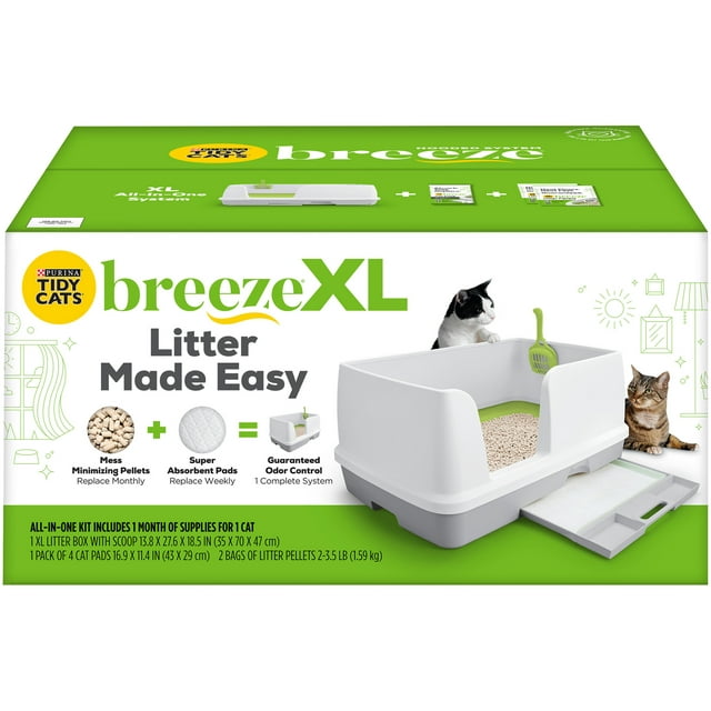 Purina Tidy Cats Breeze XL Cat Litter System Starter Kit, Breeze XL Cat