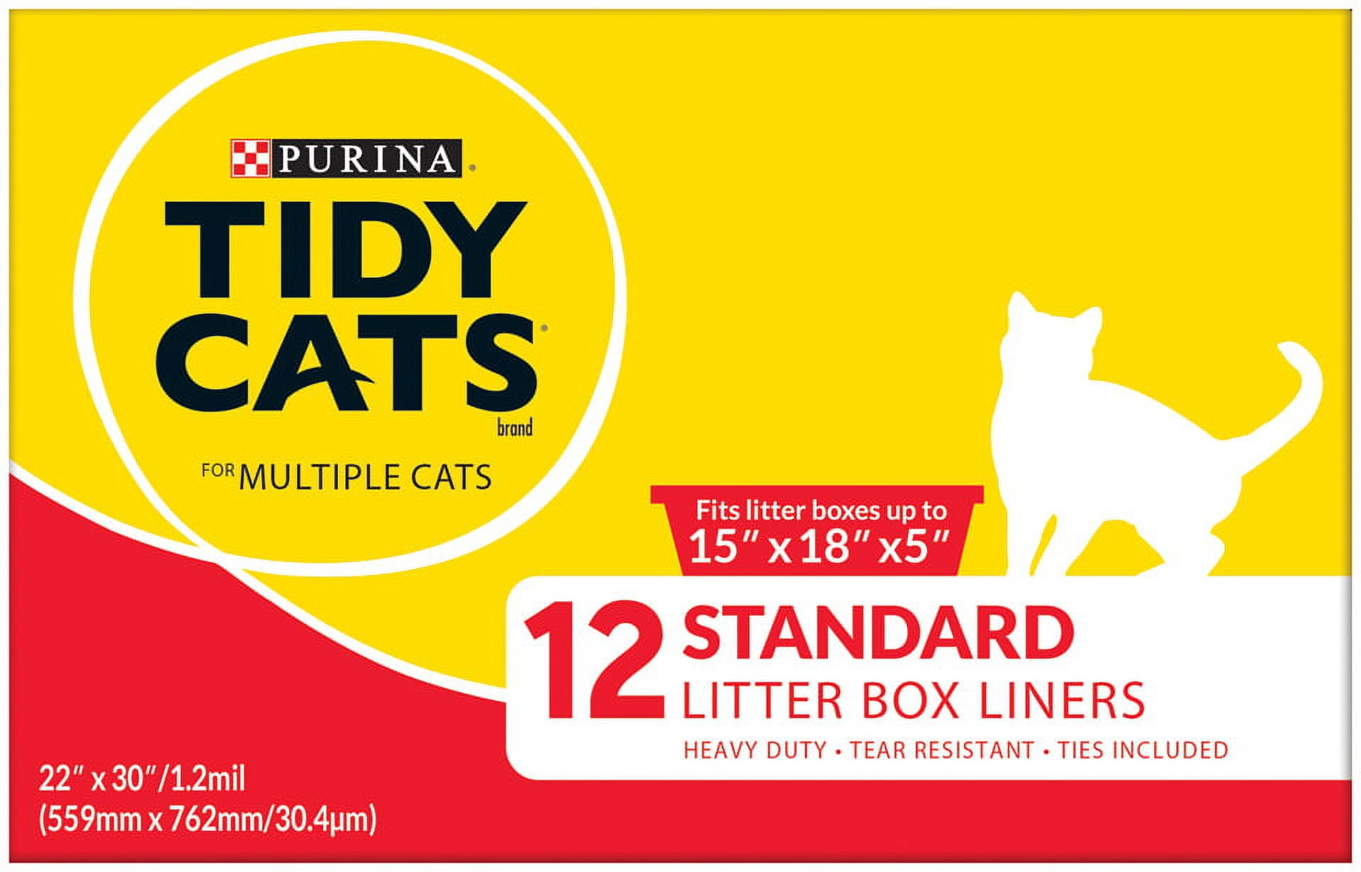 Purina Tidy Cats Cat Litter Box Liner, Drawstring Litter Box Liners