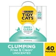 thumbnail image 1 of Purina Tidy Cats Clumping Cat Litter, Free & Clean Unscented Multi Cat Litter - 40 lb. Box, 1 of 10