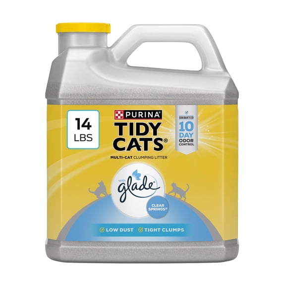 Purina Tidy Cats With Glade Clear Springs Scented, Odor Control, Clumping Multi-Cat Litter