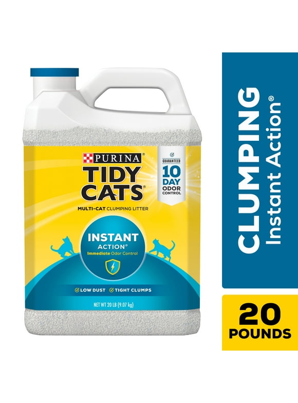 Purina Tidy Cats Clumping Cat Litter, Instant Action Multi Cat Litter, 20 lb. Jug