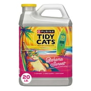 Purina Tidy Cats Clumping Cat Litter, Multi Cat, Bahama Sunset Scented, Odor Control Formula, 20 lb Jug