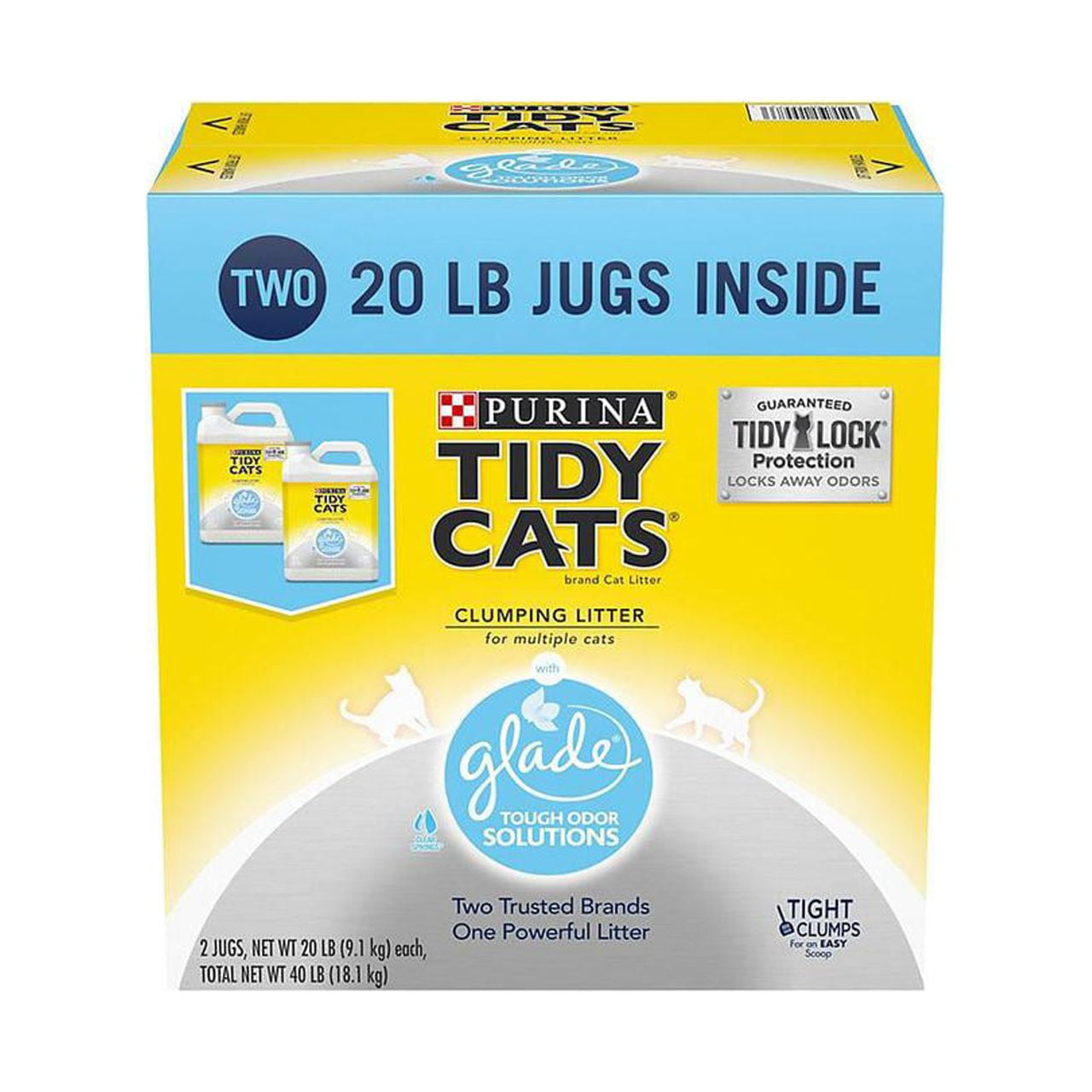 Purina Tidy Cats Clumping Litter with Glade Twin Pack (20 lb., 2 ct.)