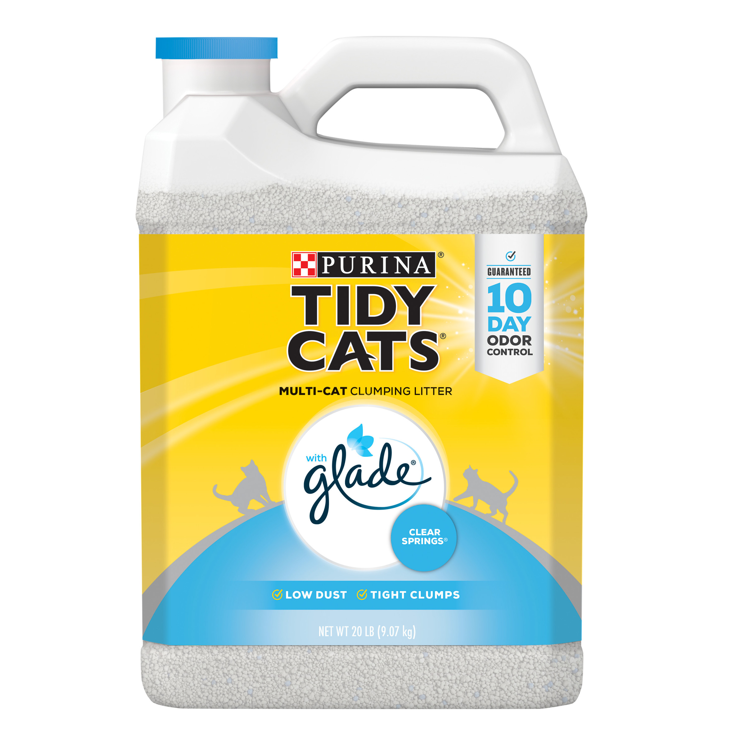 Purina Tidy Cats Clumping Multi Cat Litter, Glade Clear Springs, 20 lb. Jug - image 1 of 9