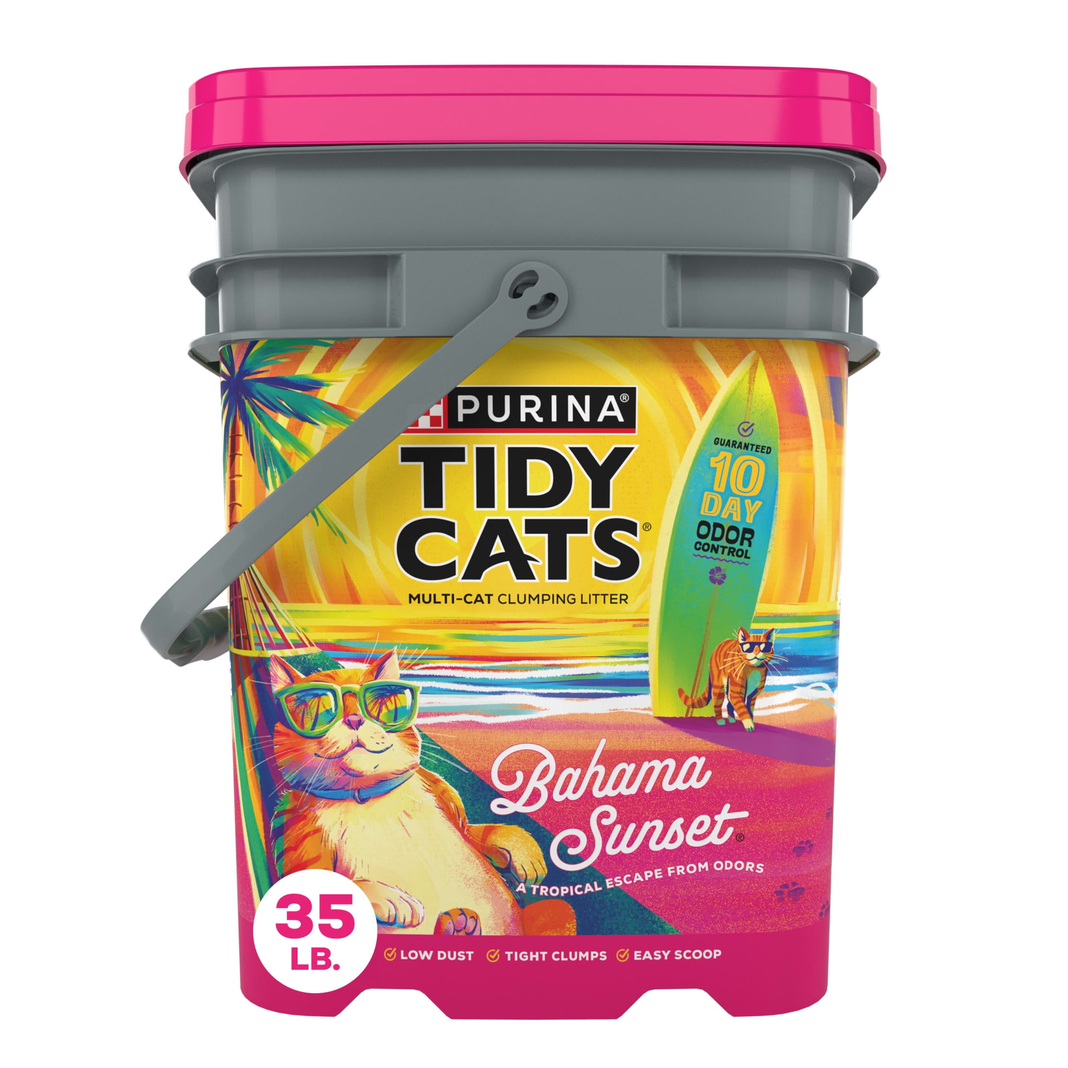 Purina Tidy Cats Clumping Odor Control Cat Litter, Bahama Sunset Scent ...