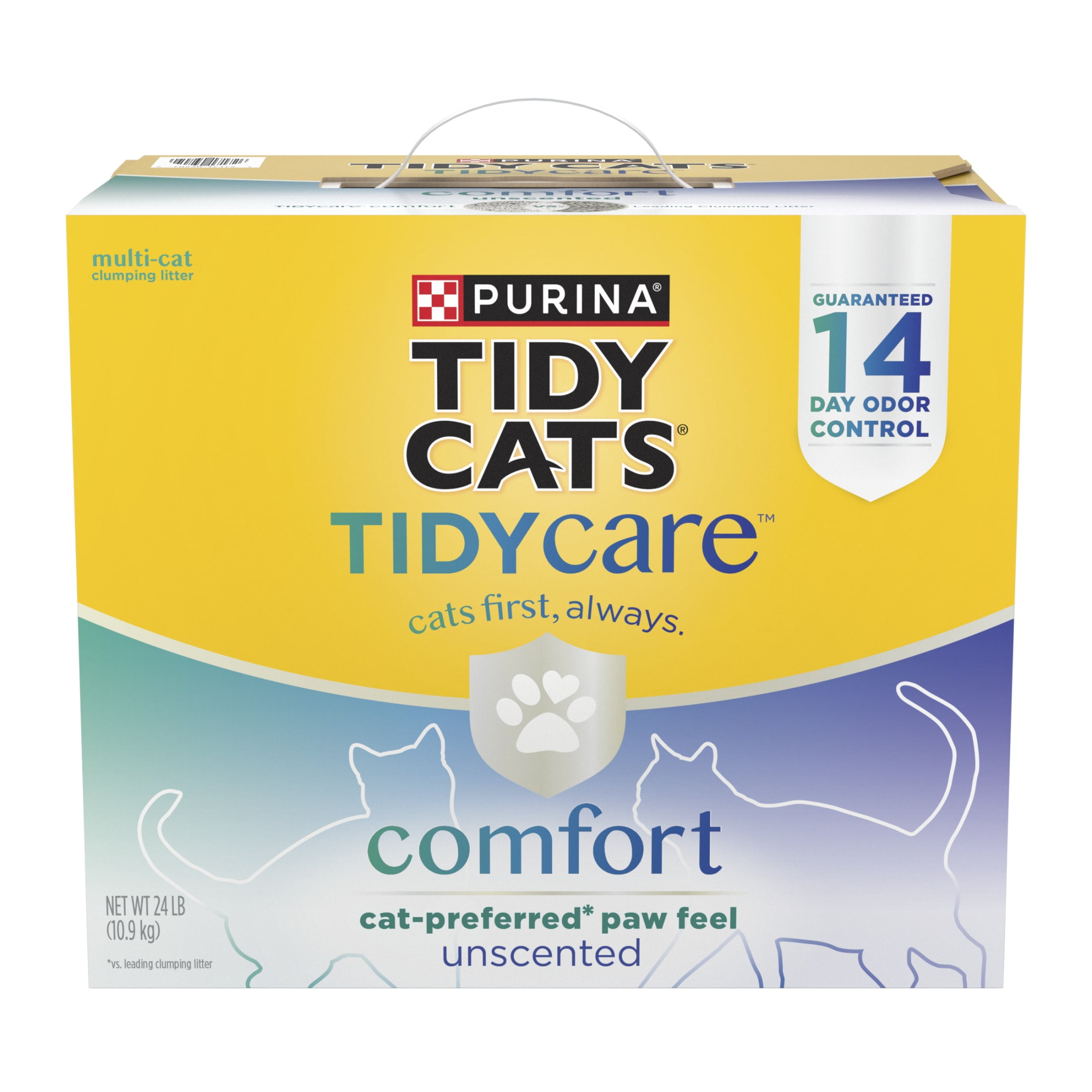 Purina Tidy Cats Tidy Care Comfort Cat Litter, Unscented, 24 lb Box