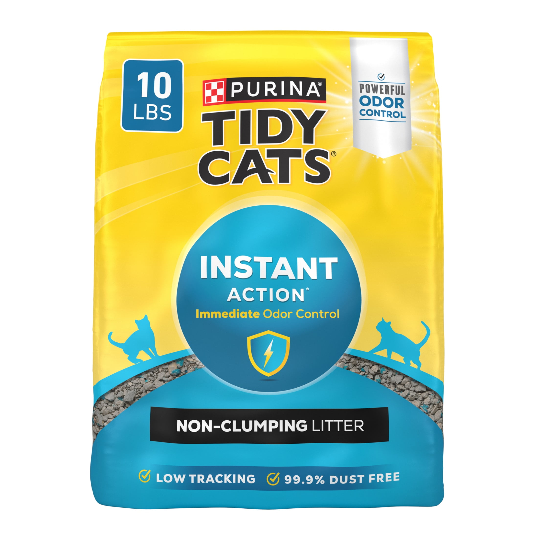 Purina Tidy Cats Instant Action Non Clumping Cat Litter Deodorizer, 10 lb Bag