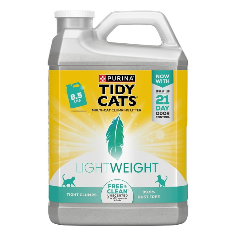 Purina Tidy Cats LightWeight Clumping Cat Litter Unscented Low Dust 24 7 Odor Control 8.5 lb. Jug