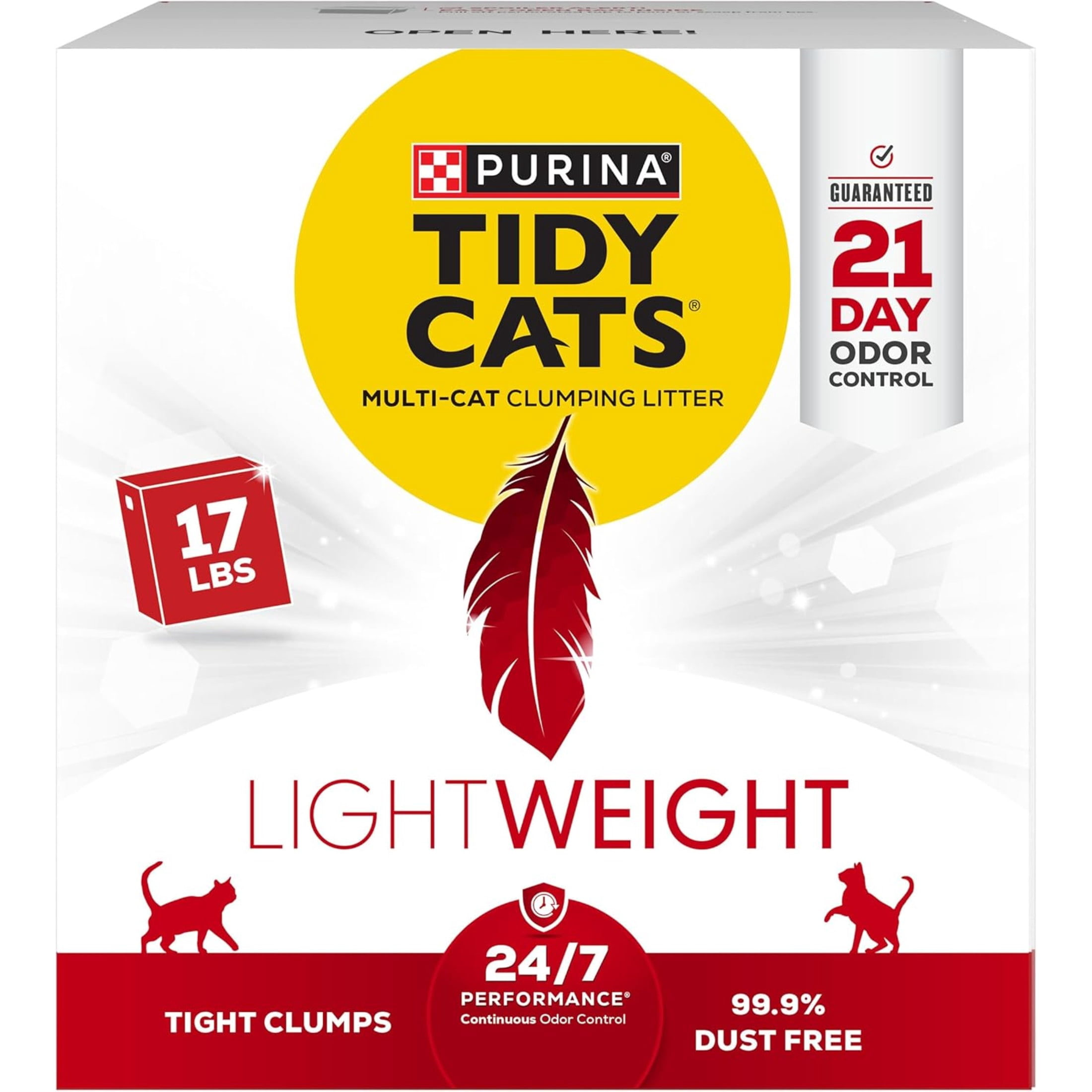 Tidy Cats Lightweight Clumping Cat Litter, 24/7 Odor Control