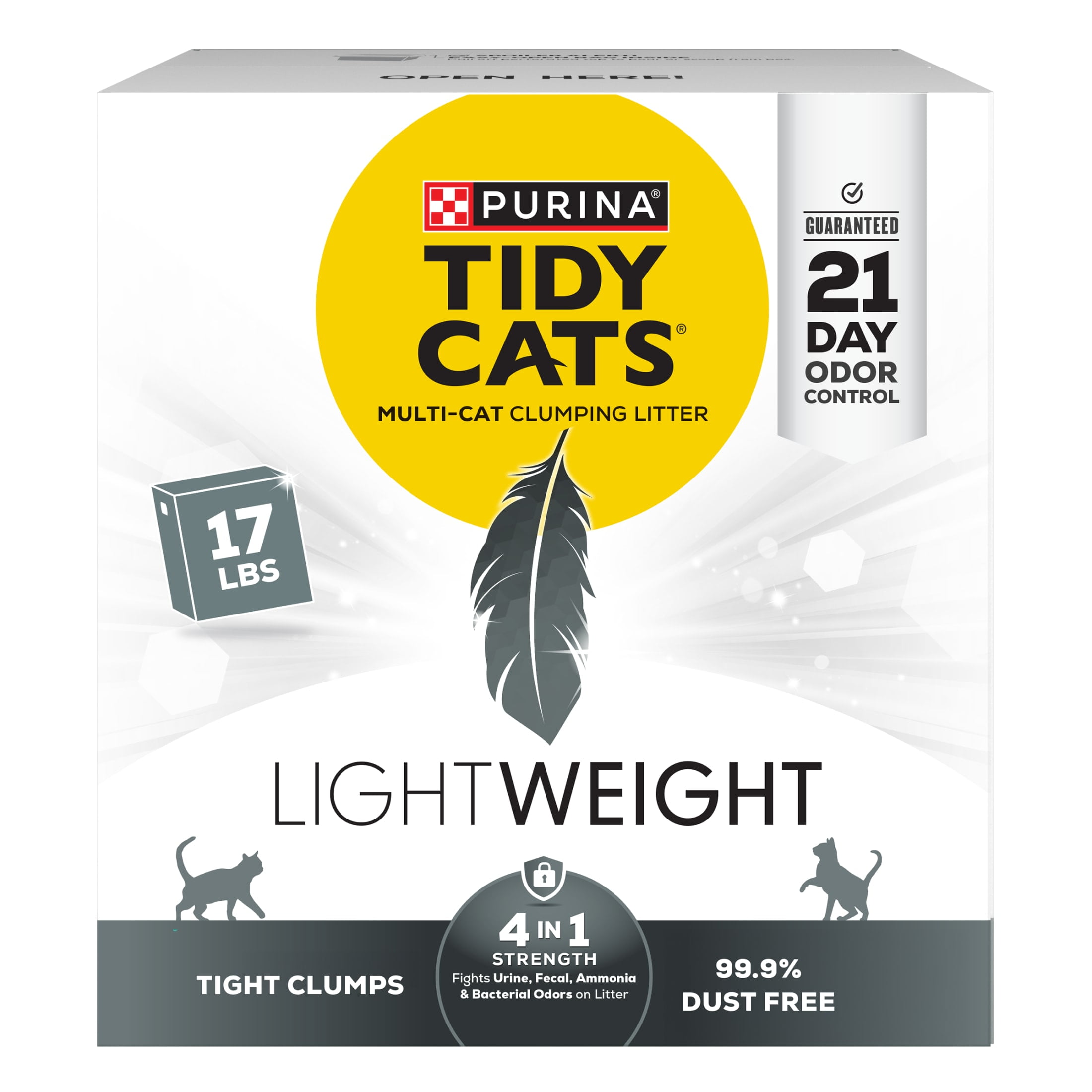 Purina Tidy Cats Multi-Cat Clumping Litter 4 In 1 Strength, 17 lb Box