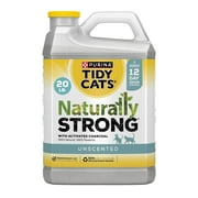 Purina Tidy Cats Naturally Strong Clumping Cat Litter, Unscented, Odor Control, 20 lb. Jug