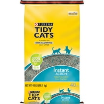 Purina Tidy Cats Non Clumping Cat Litter, Instant Action Low Tracking Cat Litter, 40 lb. Bag