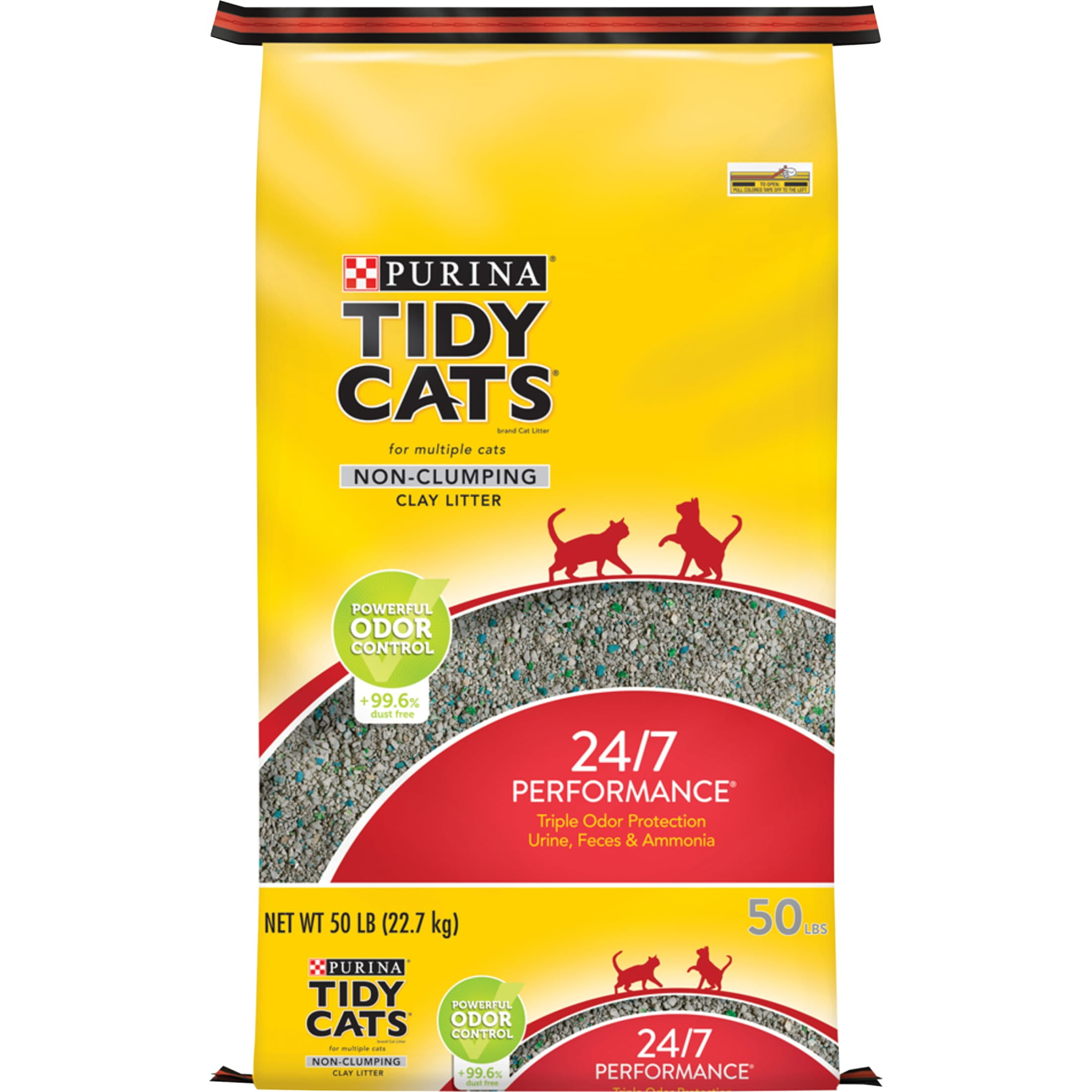 Purina Tidy Cats 24/7 Performance Non-Clumping Cat Litter, Clean Linen Scent, 50 lb Bag