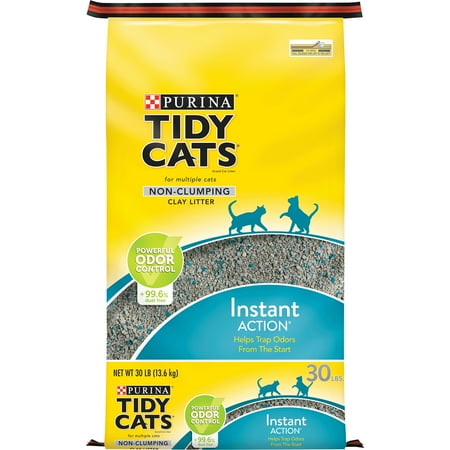 Purina Tidy Cats Non Clumping Cat Litter, Instant Action Low Tracking Cat Litter, 30 lb. Bag