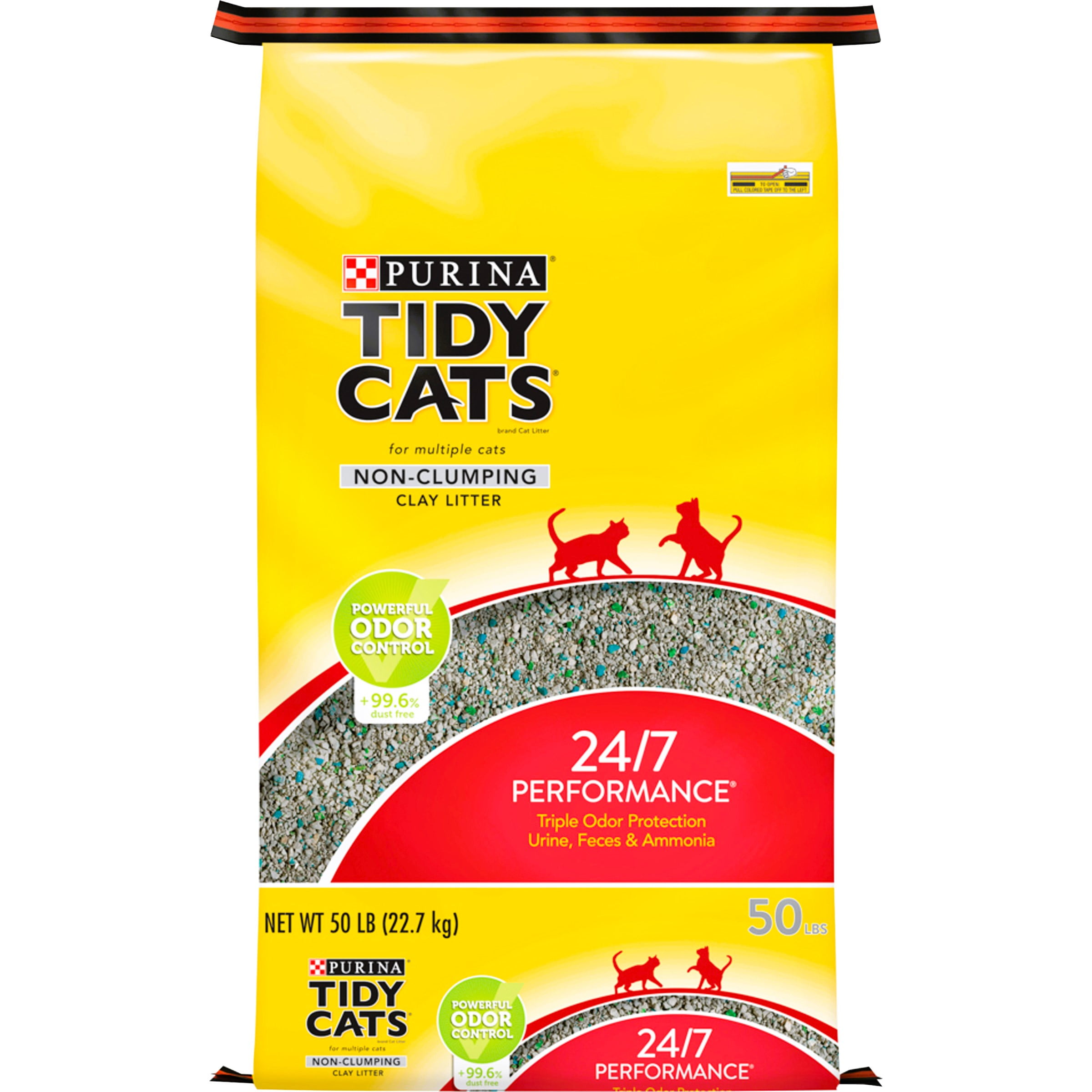 Purina Tidy Cats Non Clumping Multi Cat Litter with 24/7 Performance, Bag of 50 lb.