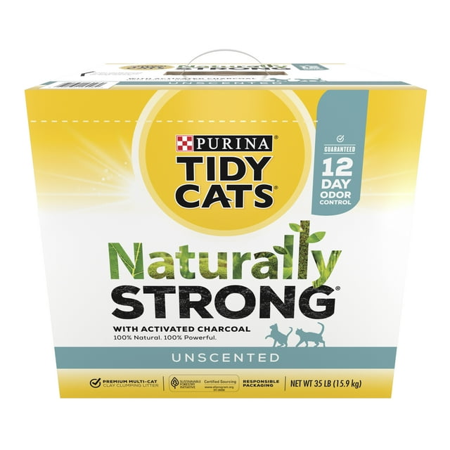 Purina Tidy Cats Unscented Clumping Natural Cat Litter Naturally Strong Clay Multi Cat Litter 4393