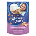 thumbnail image 1 of Purina Whisker Lickin's Cat Treats, Crunchy and Yummy Chicken and Seafood Flavors, 6.5 oz Pouch, 1 of 12