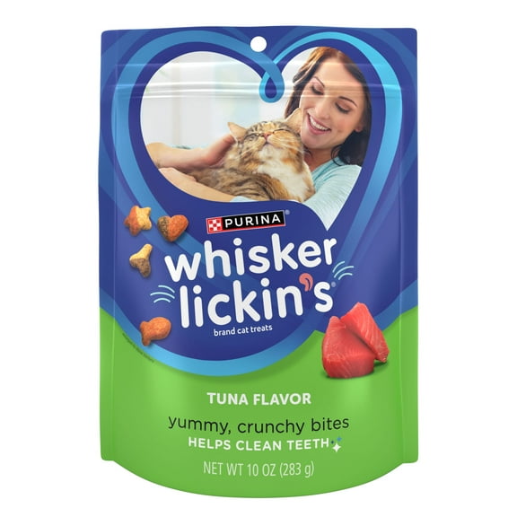 Purina Whisker Lickin's Dental Cat Treats, Tuna, 10 oz Bag