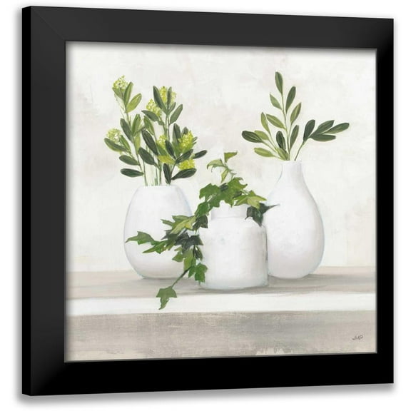 Purinton, Julia 12x12 Black Modern Framed Museum Art Print Titled - Plant Life II