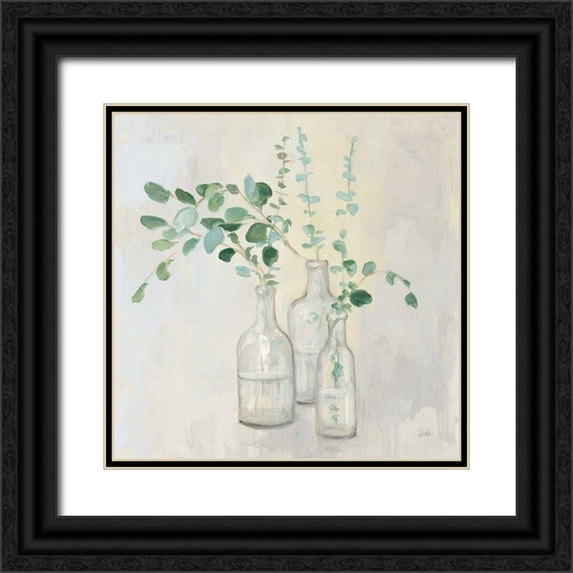 Purinton, Julia 12x12 Black Ornate Wood Framed with Double Matting Museum Art Print Titled - Summer Cuttings I