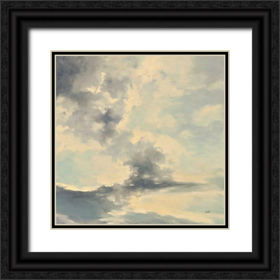 Purinton, Julia 12x12 Black Ornate Wood Framed with Double Matting Museum Art Print Titled - Warm Evening Clouds