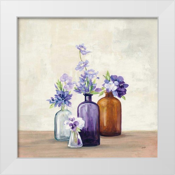 Purinton, Julia 12x12 White Modern Wood Framed Museum Art Print Titled - Windowsill Garden I