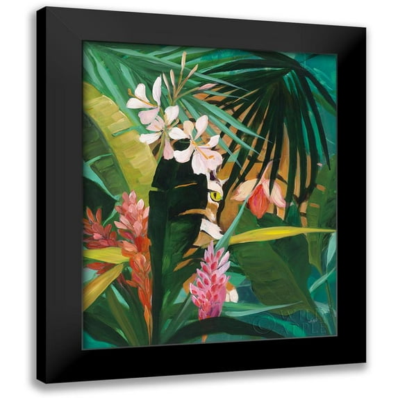 Purinton, Julia 12x14 Black Modern Framed Museum Art Print Titled - Hidden Jungle I