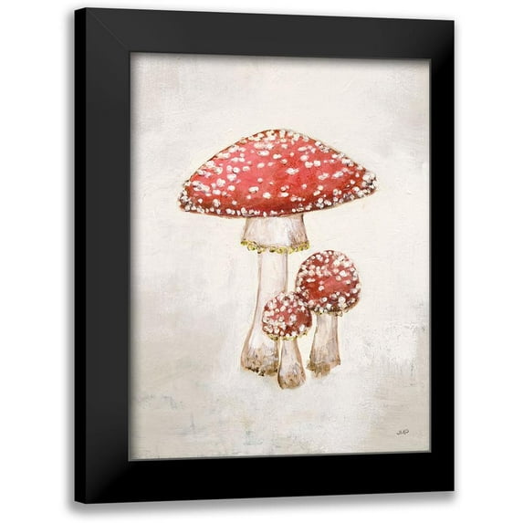 Purinton, Julia 12x14 Black Modern Framed Museum Art Print Titled - Woodland Mushroom II