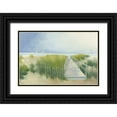 thumbnail image 1 of Purinton, Julia 14x11 Black Ornate Wood Framed with Double Matting Museum Art Print Titled - Beach Walk with Boats, 1 of 4