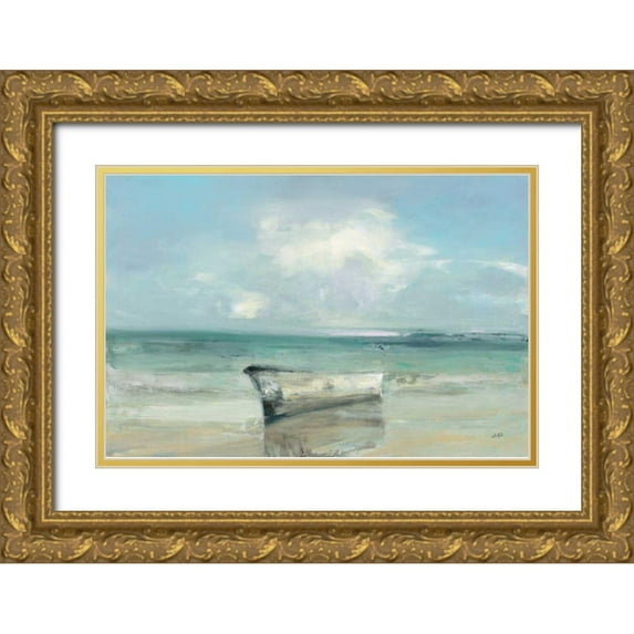Purinton, Julia 14x11 Gold Ornate Wood Framed with Double Matting Museum Art Print Titled - Ashore
