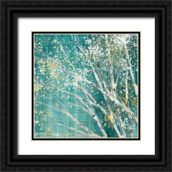 Purinton, Julia 15x15 Black Ornate Wood Framed with Double Matting Museum Art Print Titled - Blue Birch II