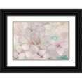 thumbnail image 1 of Purinton, Julia 18x13 Black Ornate Wood Framed with Double Matting Museum Art Print Titled - Apple Blossoms Teal, 1 of 4