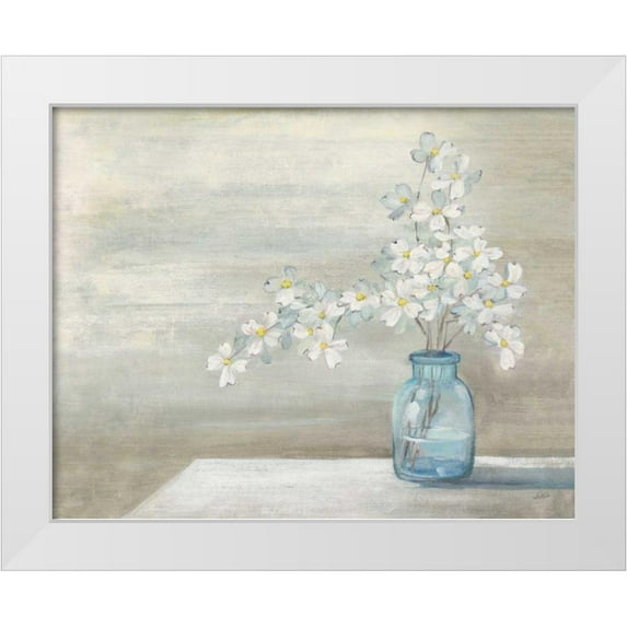 Purinton, Julia 18x15 White Modern Wood Framed Museum Art Print Titled - Dogwood Bouquet