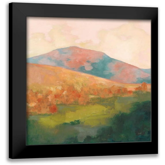 Purinton, Julia 20x20 Black Modern Framed Museum Art Print Titled - Mountain Morning Pink
