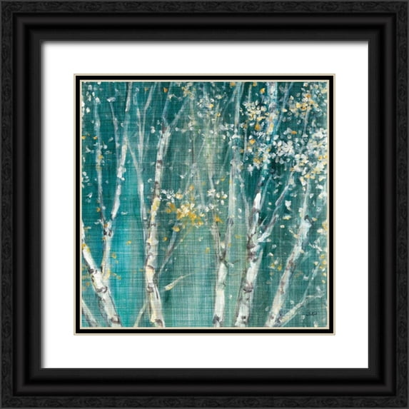 Purinton, Julia 20x20 Black Ornate Wood Framed with Double Matting Museum Art Print Titled - Blue Birch III